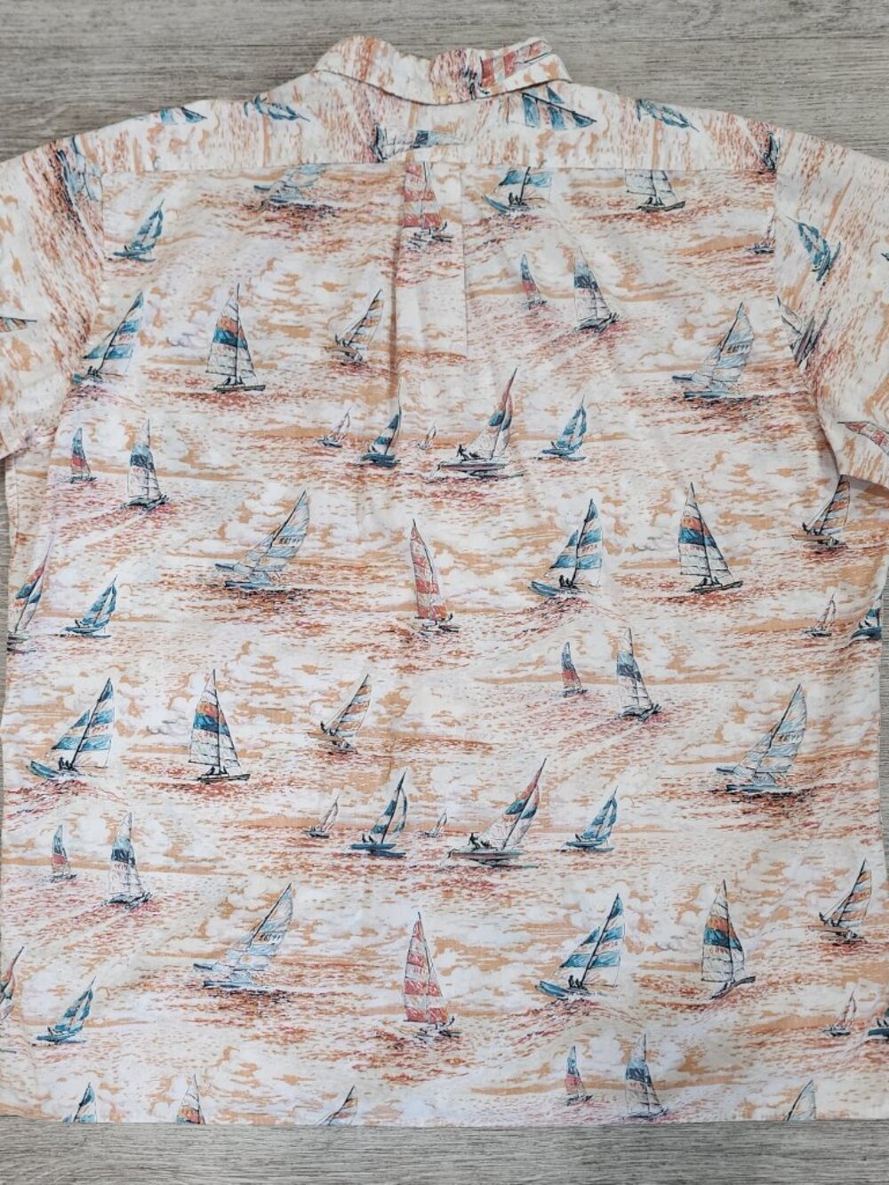 Reyn Spooner Hawaiian Short Sleeve Shirt Men's XL Vintage Yacht Beach - Picture 6 of 7